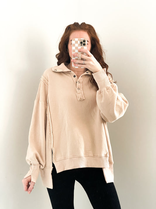 Chai Latte Henley Pullover