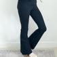 Criss Cross Buttery Flare Leggings | Black