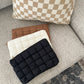 Quilted Zippered Bag | Black