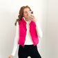 Reversible Buttery Peyton Puffer Vest | Hot Pink + White