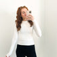 Buttery Activewear Long Sleeve Top | White