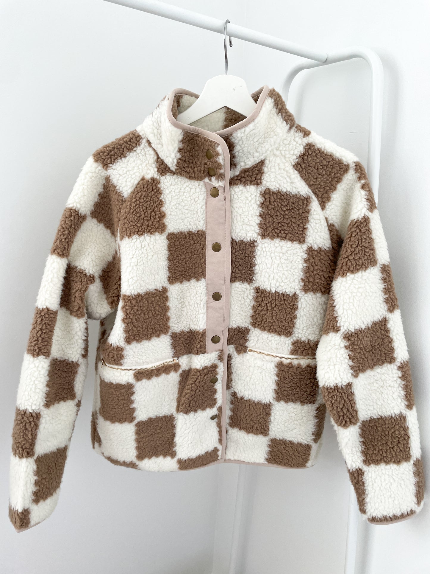 Checkered Sherpa Jacket