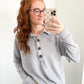 Milk & Cookies Brushed Hacci Pullover | Heather Grey