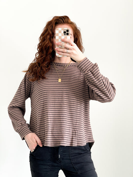 RESTOCKED Sailor Striped Long Sleeve - Mocha