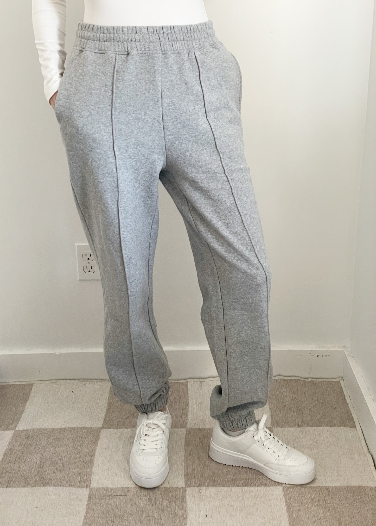 Cookies & Cream High Waisted Joggers | Heather Grey