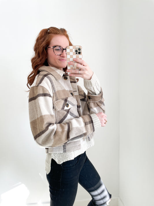 Smore's Cropped Plaid Jacket