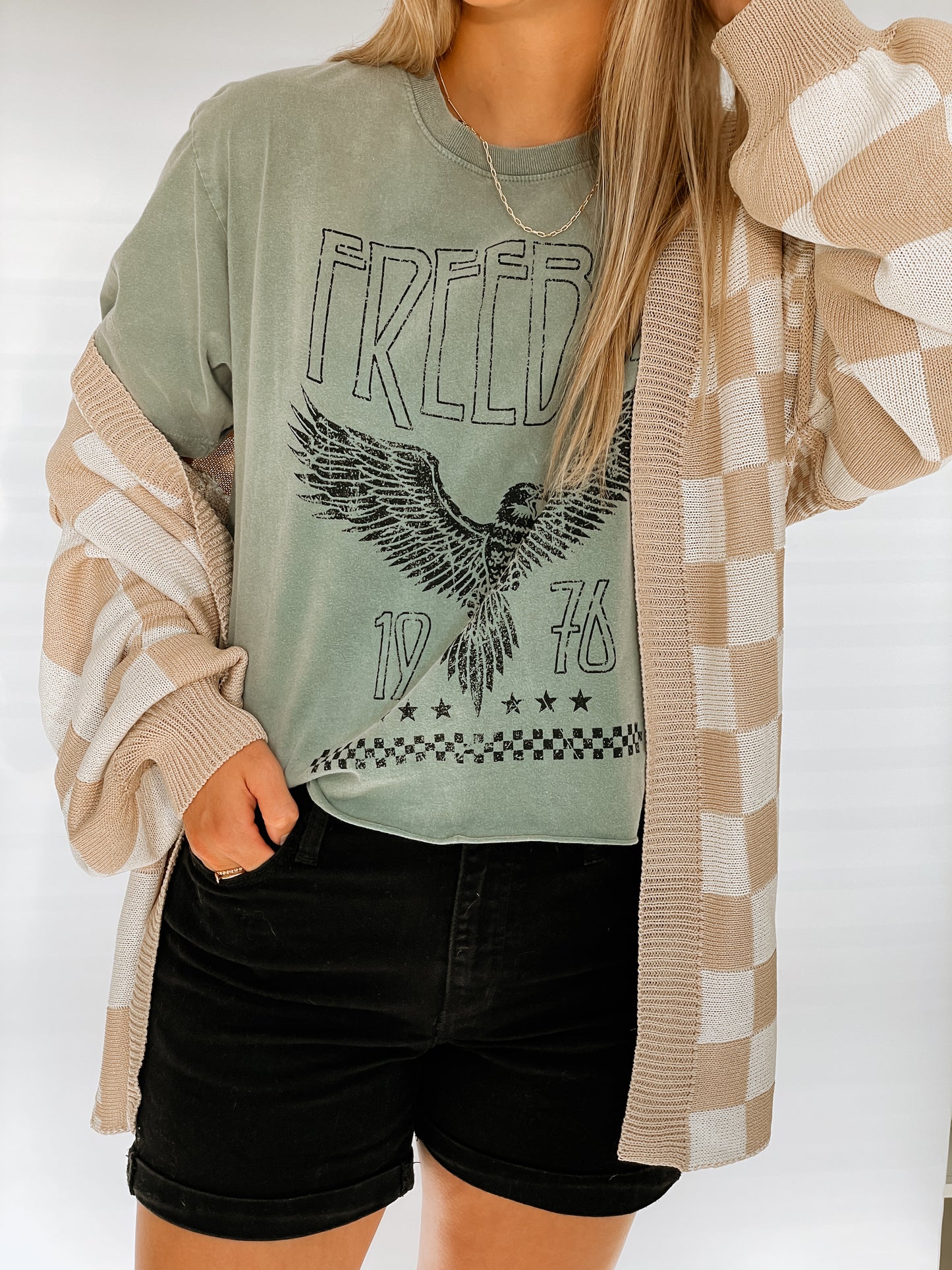 Free Bird 1976 Crop Graphic Tee