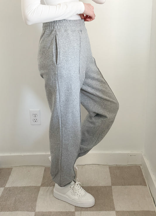 Cookies & Cream High Waisted Joggers | Heather Grey