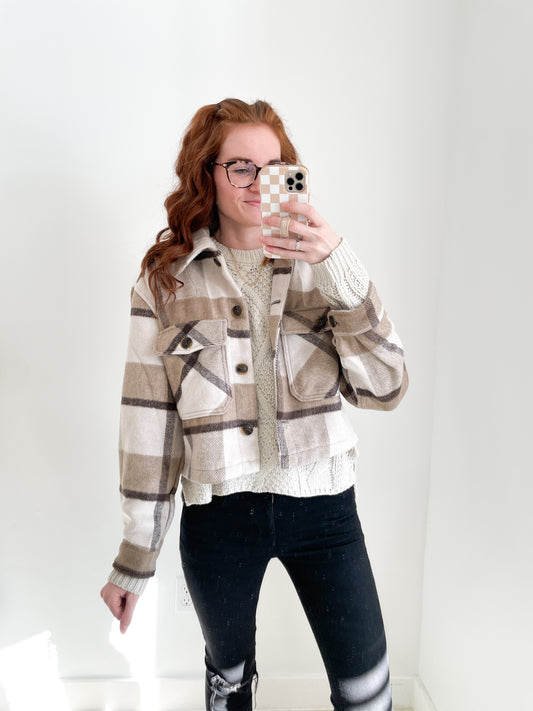 Smore's Cropped Plaid Jacket