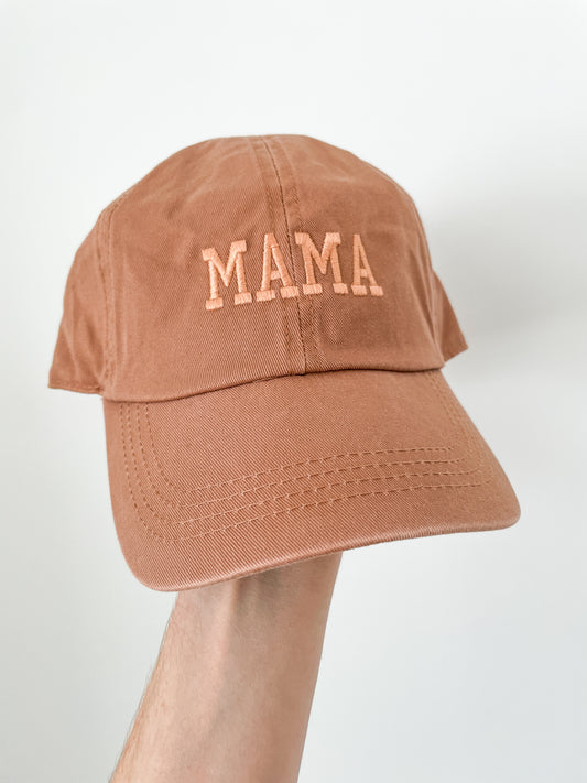 MAMA Embroidered Baseball Cap | Clay