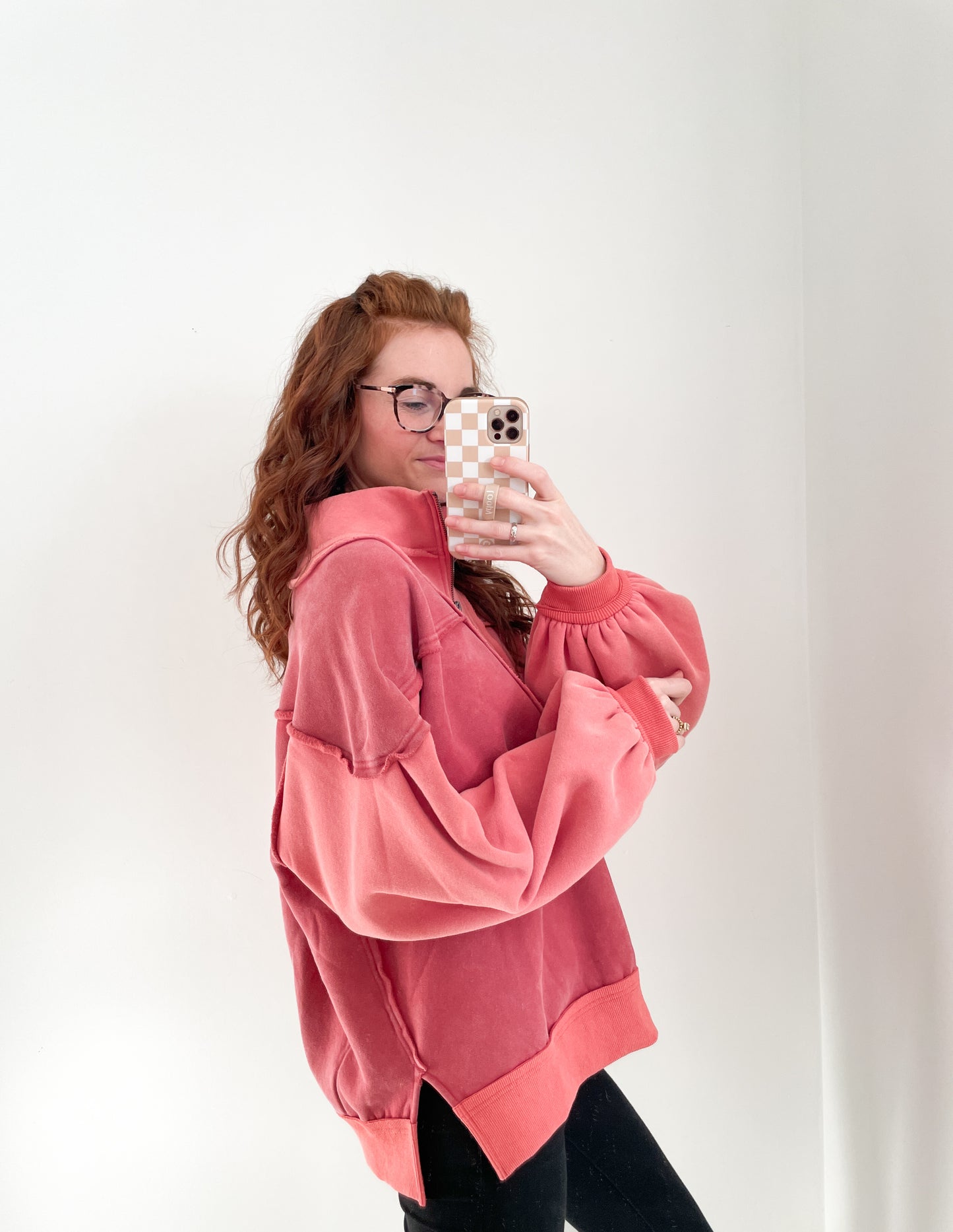 Vintage Coral Pullover