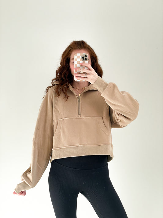 Carley Cropped Pullover - Oat