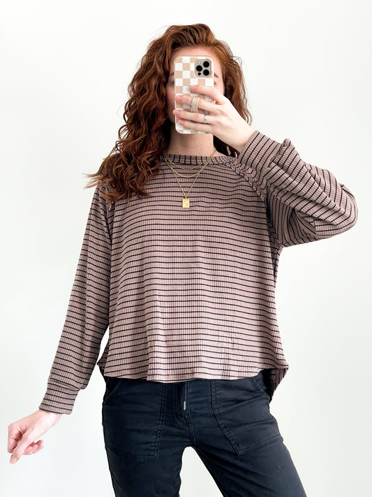 RESTOCKED Sailor Striped Long Sleeve - Mocha