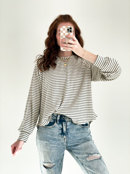 RESTOCKED Sailor Striped Long Sleeve - Neutral