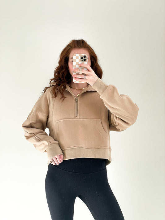 Carley Cropped Pullover - Oat