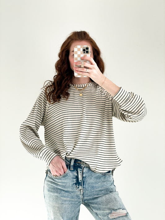 RESTOCKED Sailor Striped Long Sleeve - Neutral