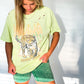 Neon Dreamer Distressed Graphic Tee