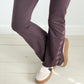 Criss Cross Buttery Flare Leggings | Chocolate