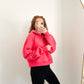 Carley Cropped Pullover - Coral