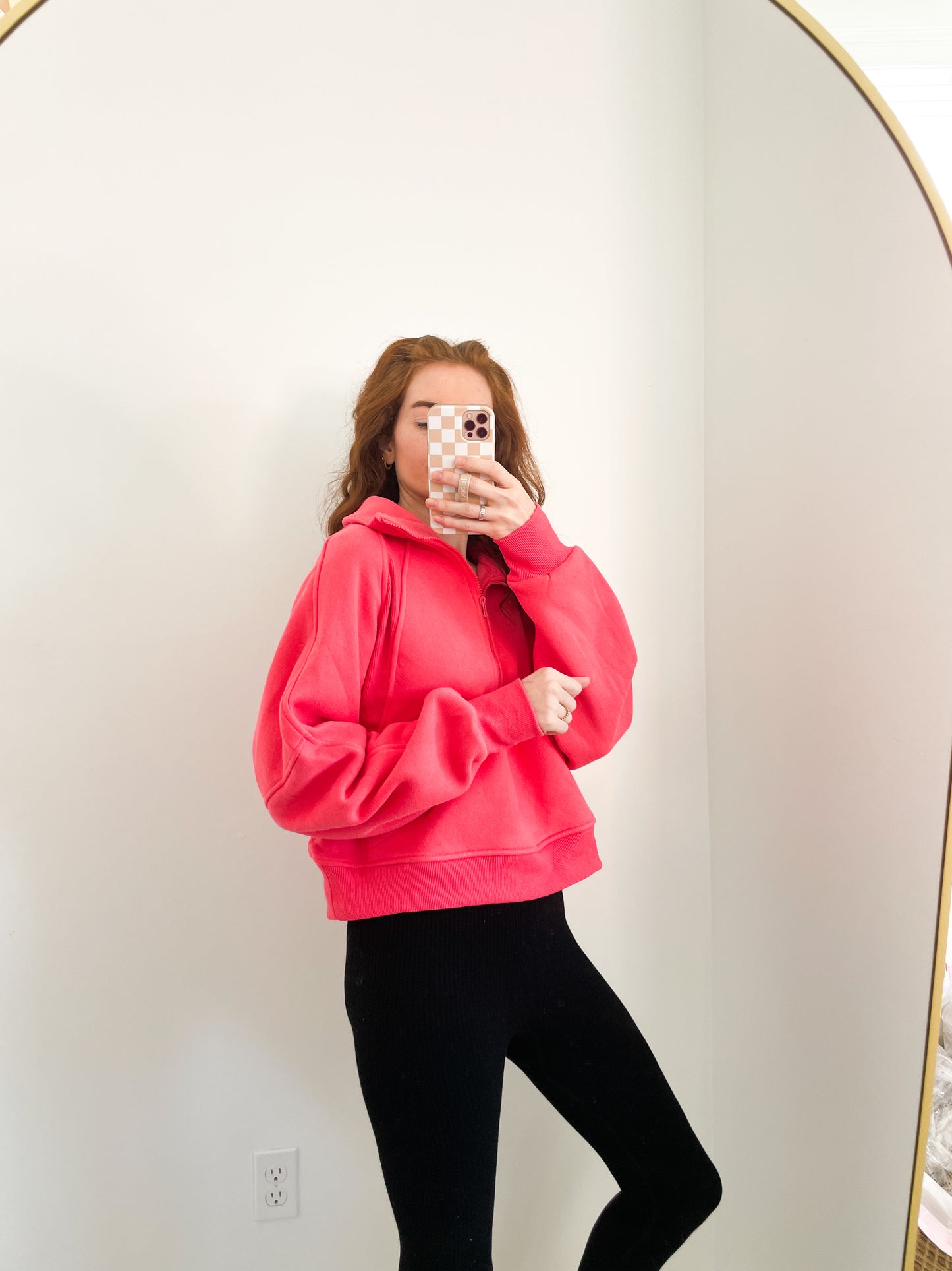 Carley Cropped Pullover - Coral