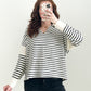 Blakely Black and White Striped Top